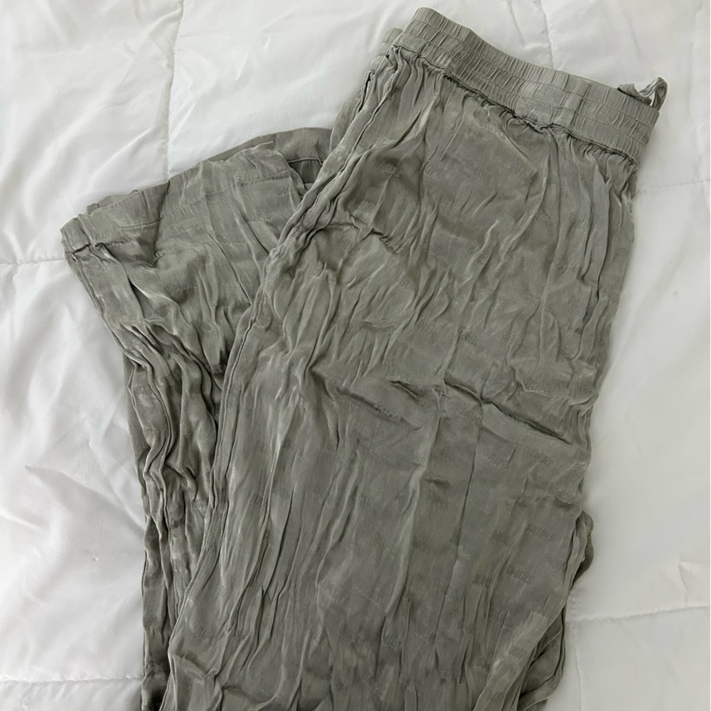 SKIMS Jacquered Sleep Pants - Green - Size Large